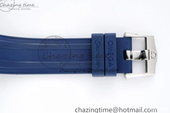 0328 Fashionable Seamaster Diver 300M ZF 1:1 Best Edition Blue Ceramic Blue Dial on Blue Rubber Strap A 7822